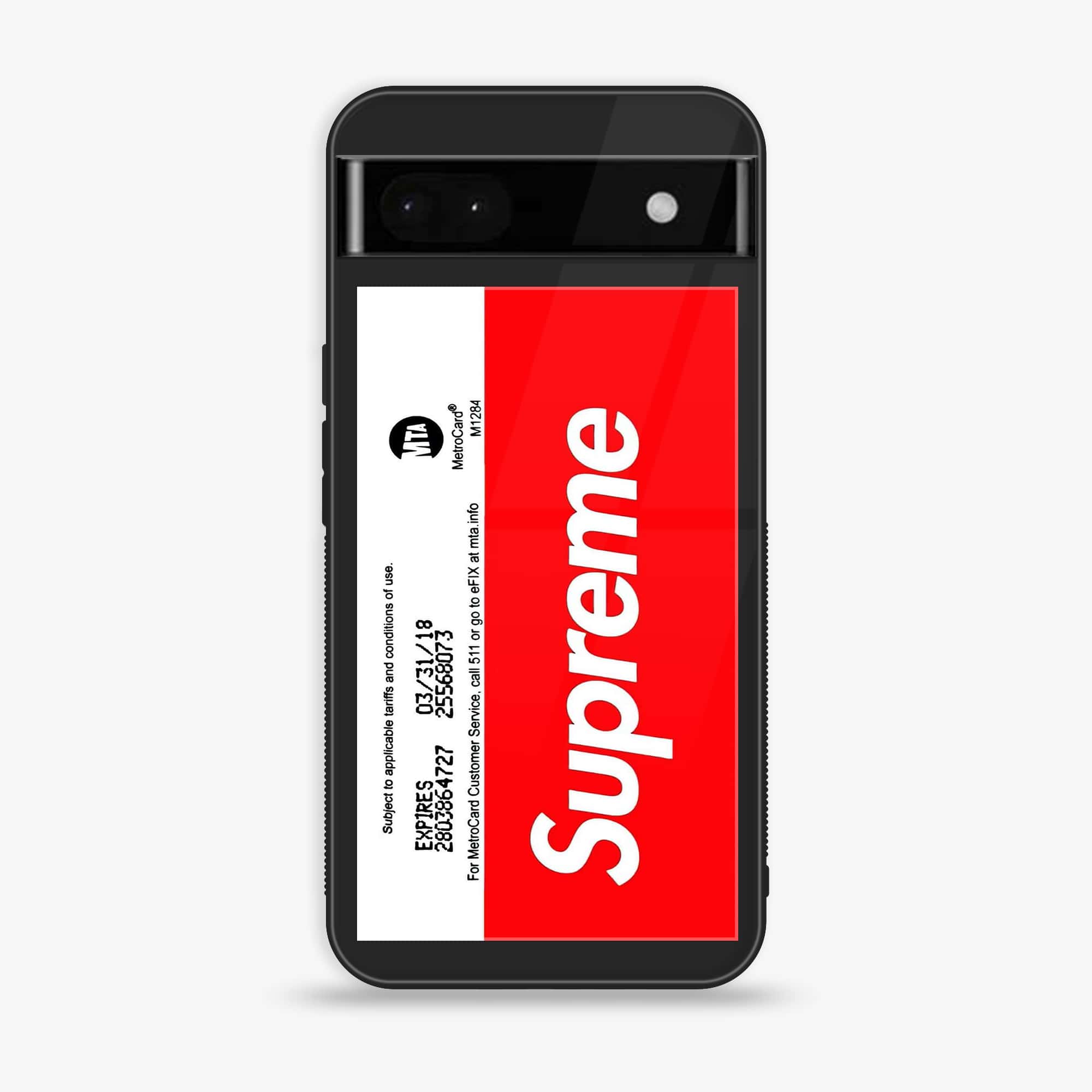 Google Pixel 6A - Supreme Series - Premium Metal Printed soft Bumper Shock Proof Case