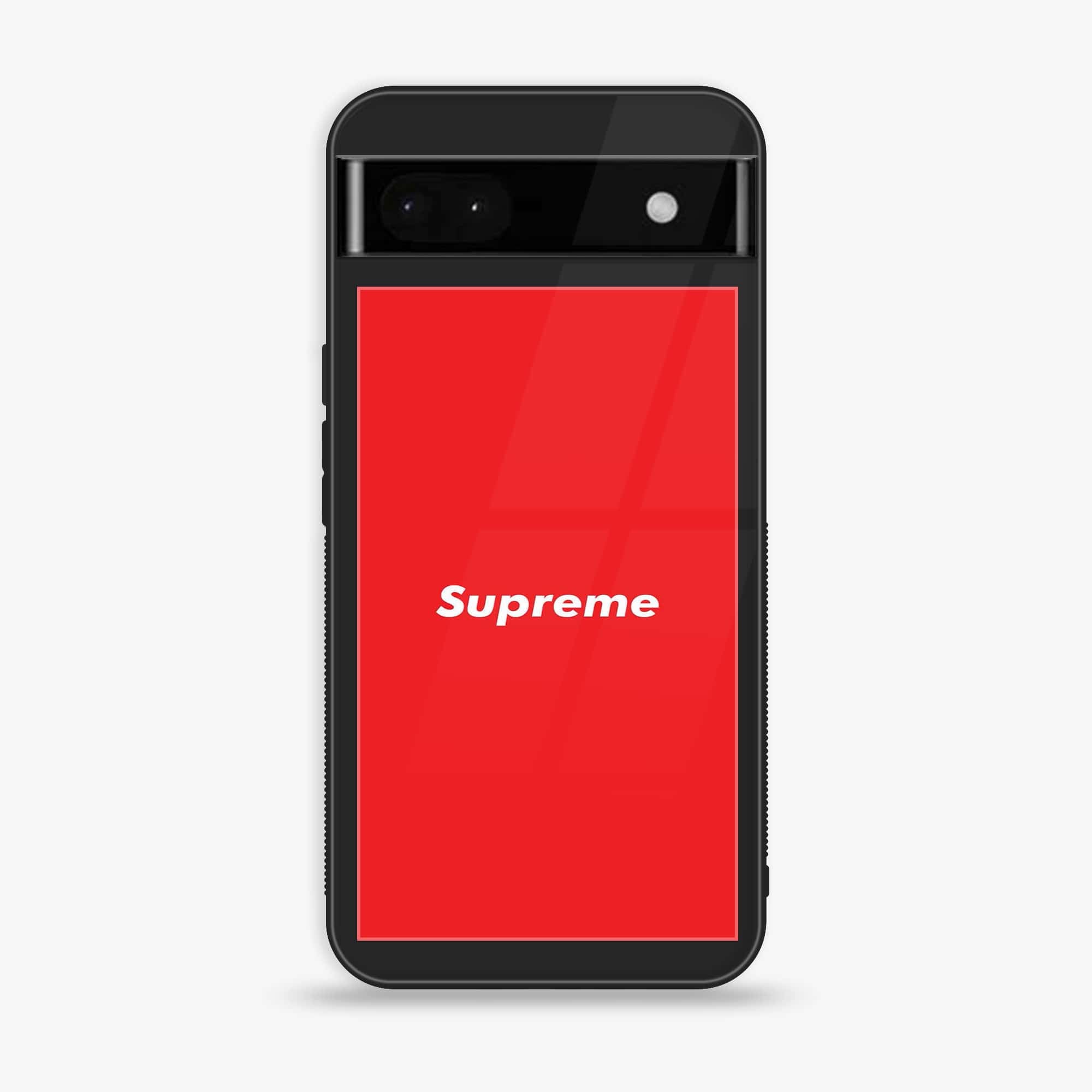 Google Pixel 6A - Supreme Series - Premium Metal Printed soft Bumper Shock Proof Case