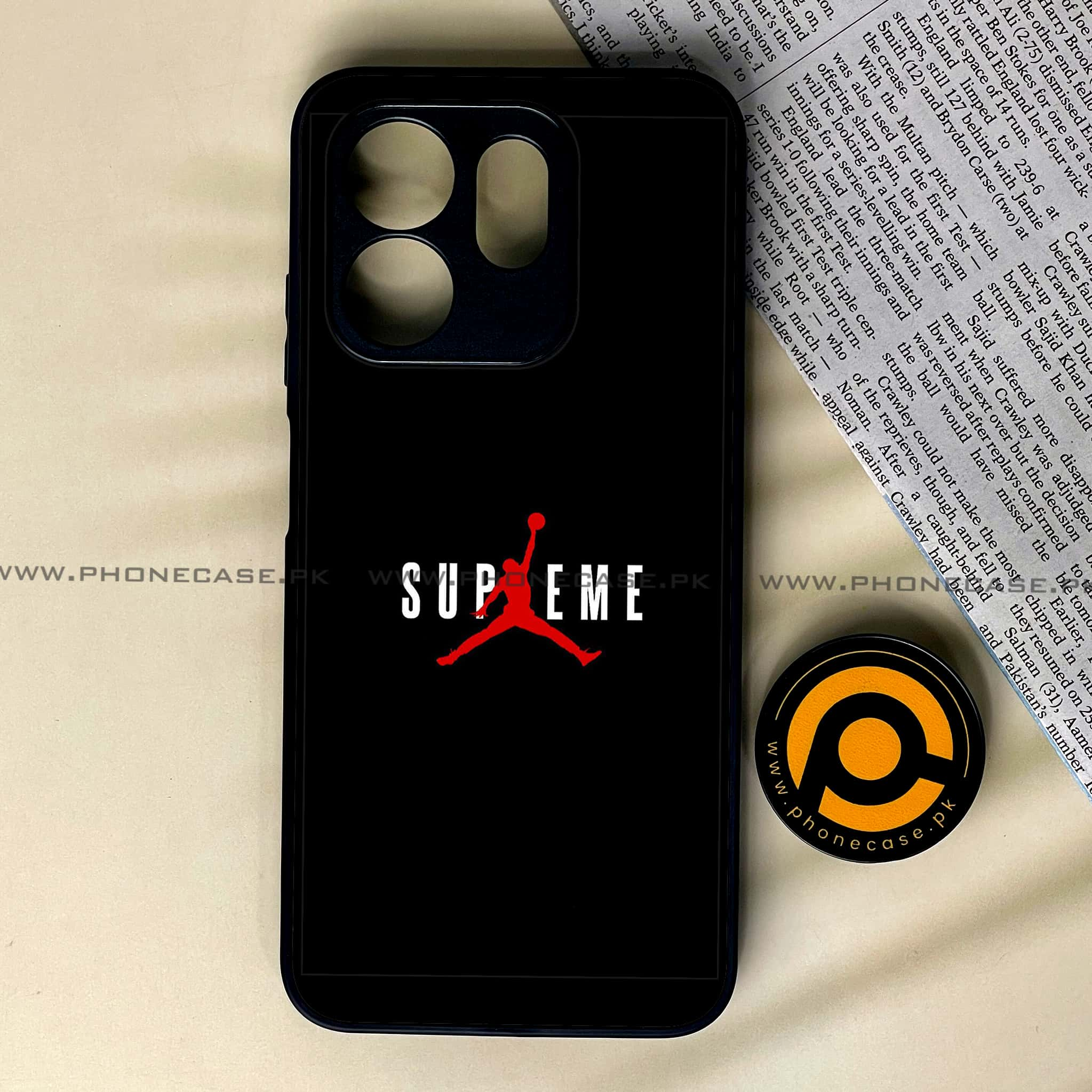 Infinix Hot 50i - Supreme Series - Premium Printed Glass soft Bumper shock Proof Case