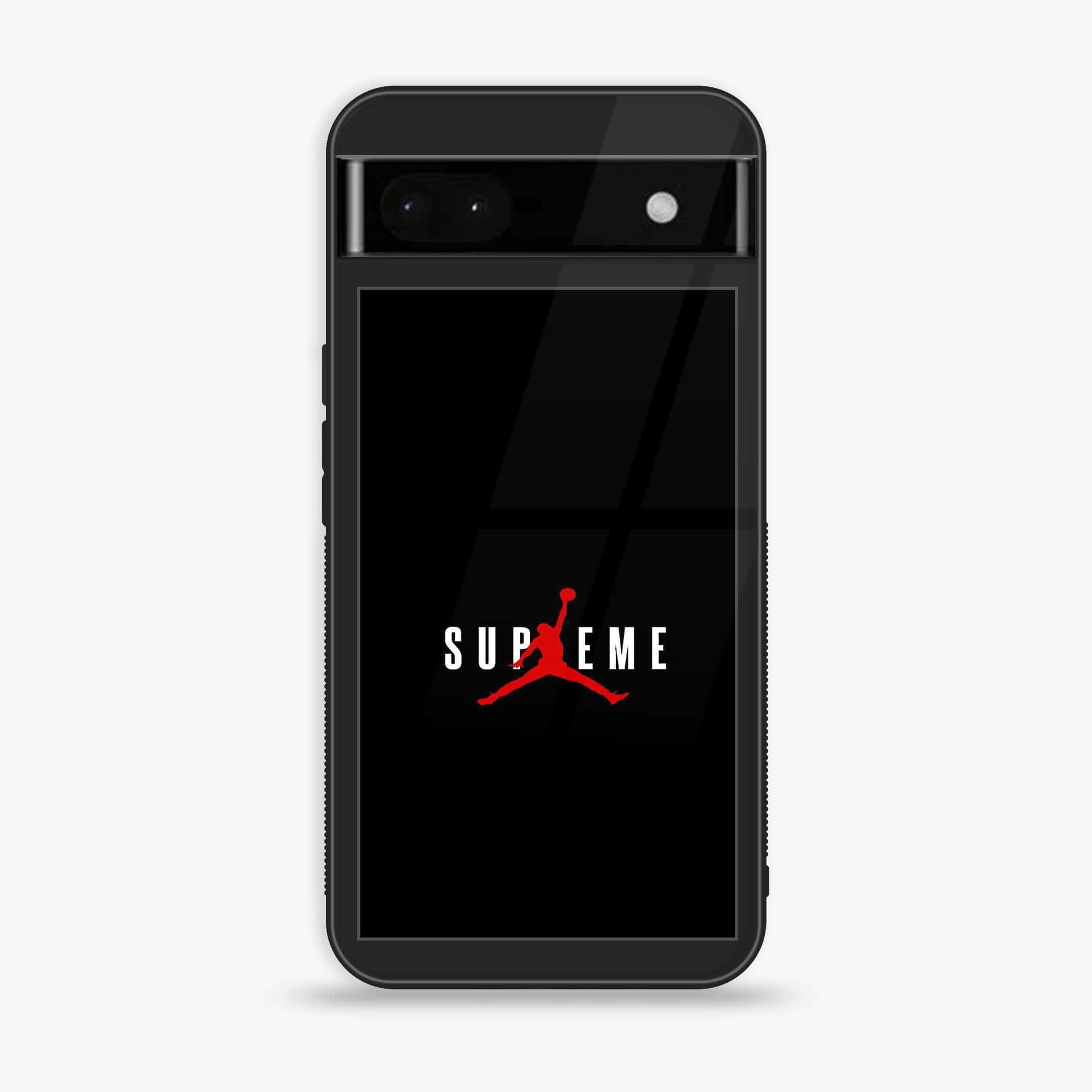 Google Pixel 6A - Supreme Series - Premium Metal Printed soft Bumper Shock Proof Case