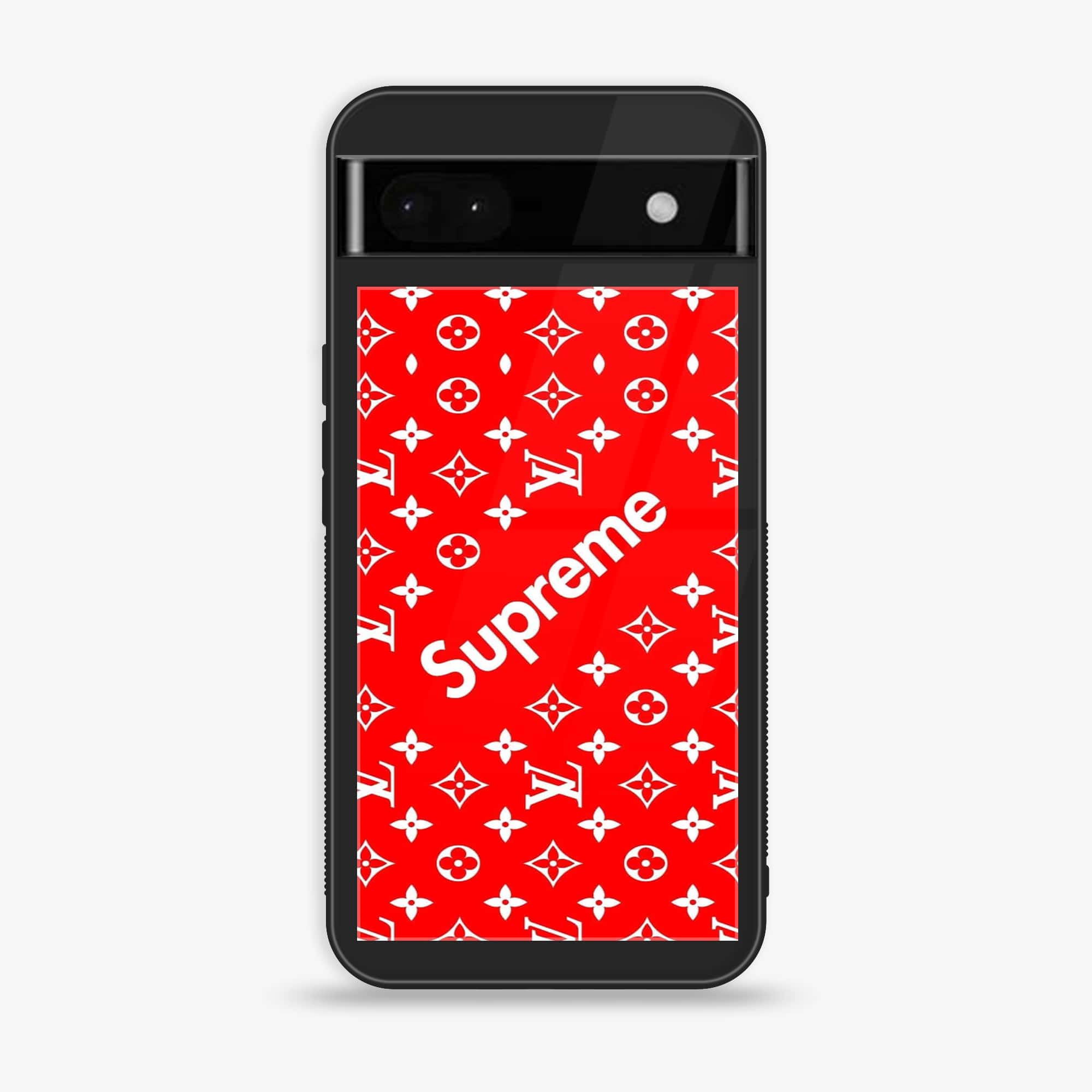 Google Pixel 6A - Supreme Series - Premium Metal Printed soft Bumper Shock Proof Case