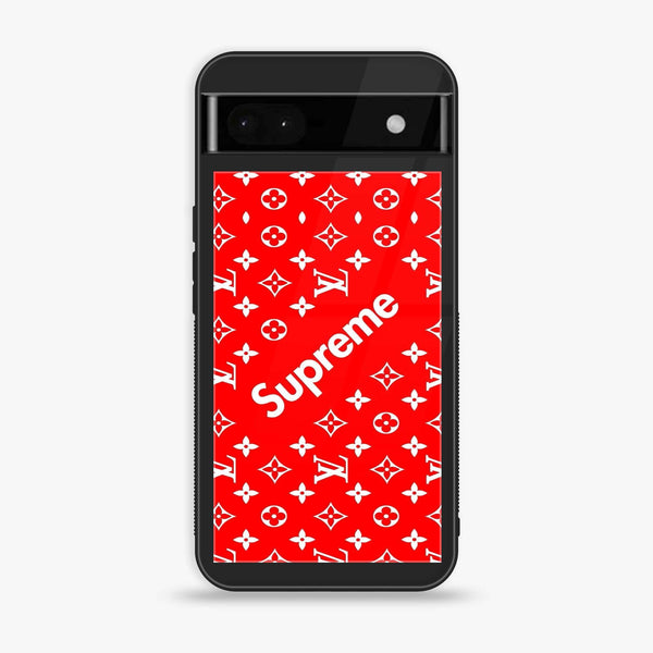 Google Pixel 6A - Supreme Design 4- Premium Metal Printed soft Bumper Shock Proof Case CS-46426