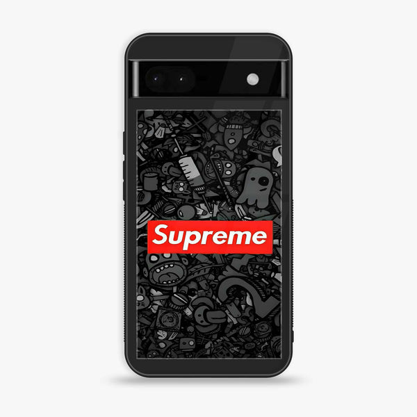Google Pixel 6A - Supreme Design 5 - Premium Metal Printed soft Bumper Shock Proof Case CS-37008