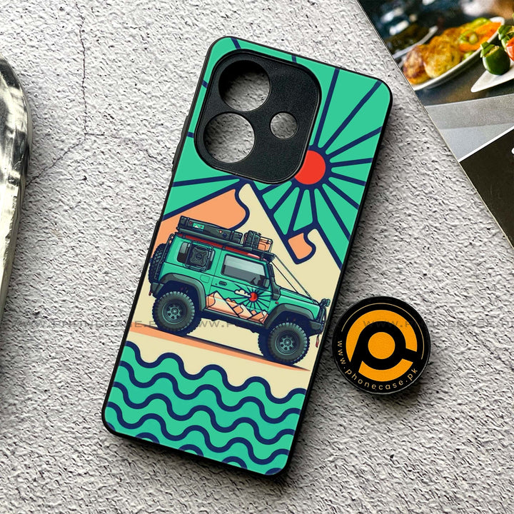 Oppo A3x -  Suzuki Jimny Design - Premium Printed Metal soft Bumper shock Proof Case