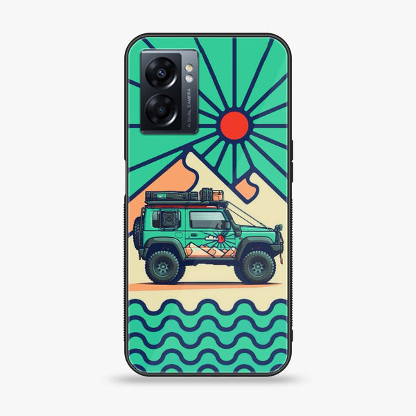 Oppo A77 4G - Suzuki Jimny Design -  Premium Printed Metal soft Bumper shock Proof Case