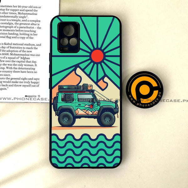Vivo V20 - Suzuki Jimny Design - Premium Printed Glass soft Bumper Shock Proof Case