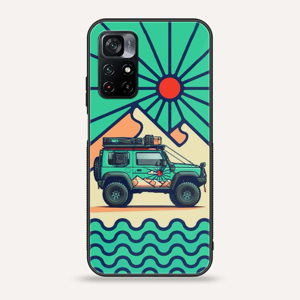 Xiaomi Poco M4 Pro 5G - Suzuki Jimny Design -  Premium Printed Metal soft Bumper shock Proof Case