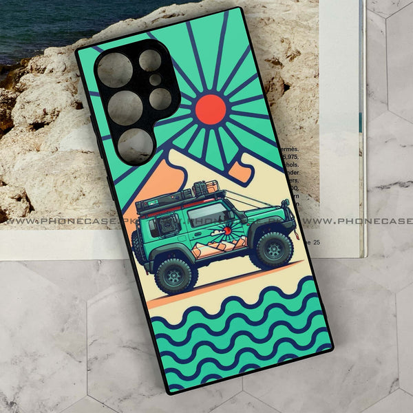 Samsung Galaxy S23 Ultra - Suzuki Jimny Design - Premium Printed Glass soft Bumper Shock Proof Case