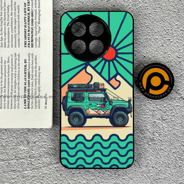 Tecno Spark 30 Pro - Suzuki Jimny Design - Premium Printed Metal soft Bumper shock Proof Case