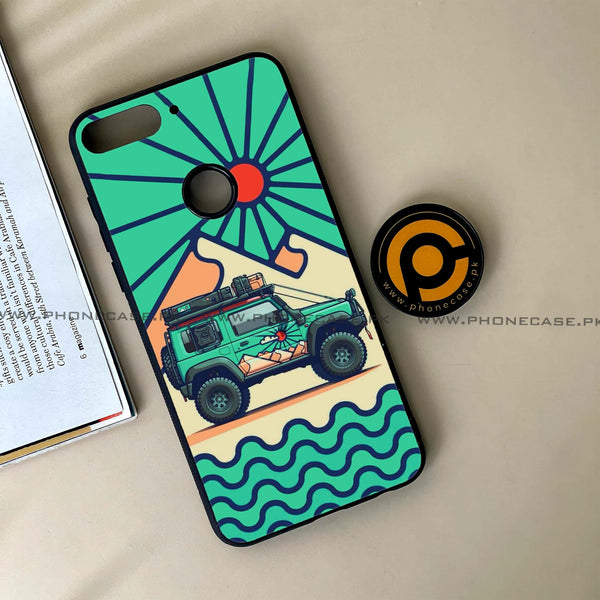 HUAWEI Y7 PRIME (2018) - Suzuki Jimny Design - Premium Printed Glass soft Bumper Shock Proof Case