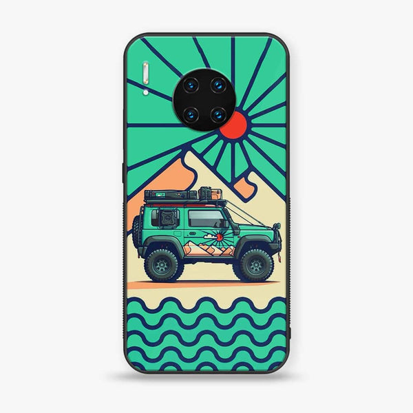 Huawei Mate 30 Pro - Suzuki Jimny Design - Premium Printed Glass soft Bumper shock Proof Case