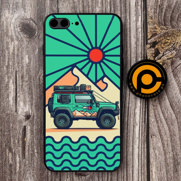 iPhone 7 Plus - Suzuki Jimny Design - Premium Metal Printed soft Bumper shock Proof Case