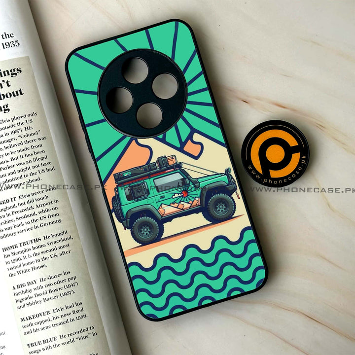 Tecno Spark 30 - Suzuki Jimny Design - Premium Printed Glass soft Bumper Shock Proof Case