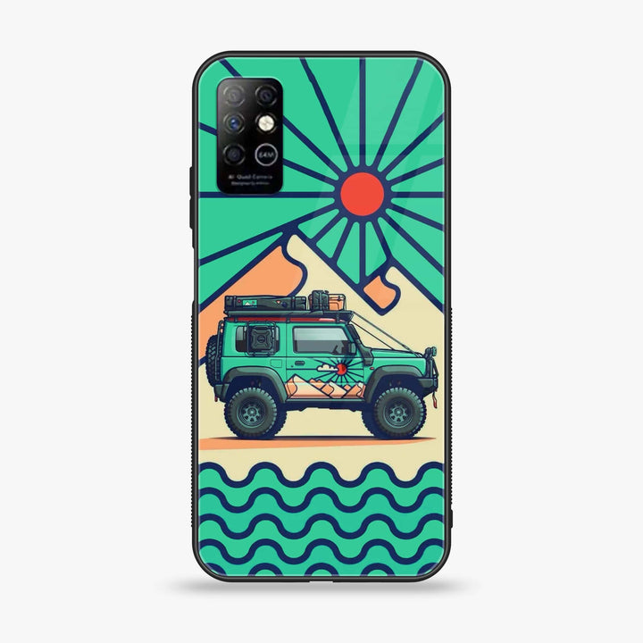 Infinix Note 8i - Suzuki Jimny Design - Premium Printed Glass soft Bumper Shock Proof Case