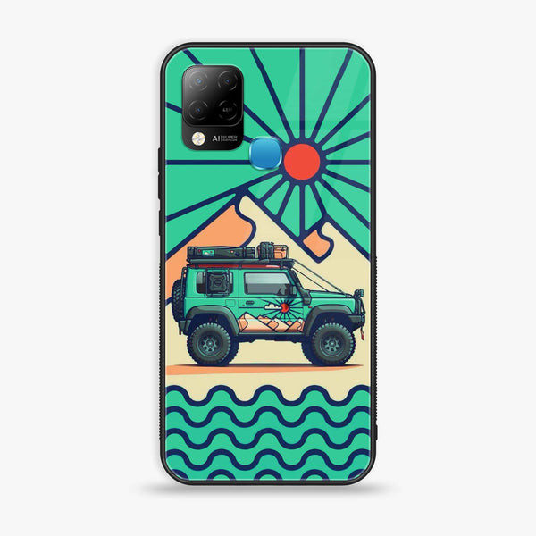 Infinix Hot 10s  Suzuki Jimny Design  Premium Metal Printed soft Bumper Shock Proof Case