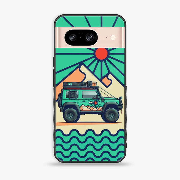 Google Pixel 8 - Suzuki Jimny Design - Premium Printed Glass soft Bumper Shock Proof Case