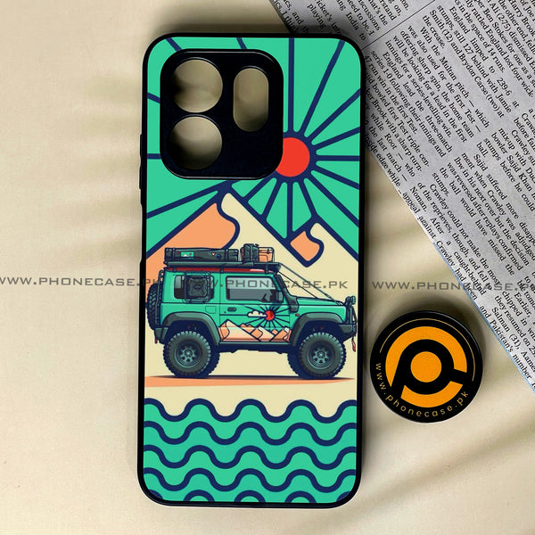 Infinix Hot 50i - Suzuki Jimny Design - Premium Printed Glass soft Bumper Shock Proof Case