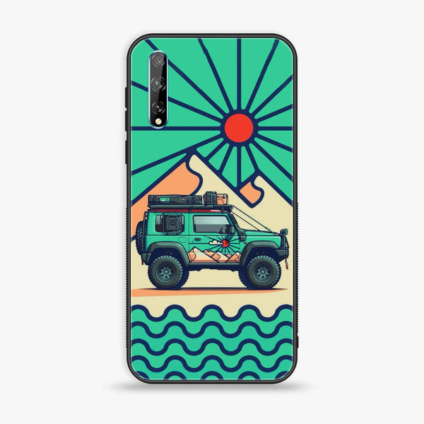 Huawei Y8p - Suzuki Jimny Design - Premium Printed Glass soft Bumper Shock Proof Case