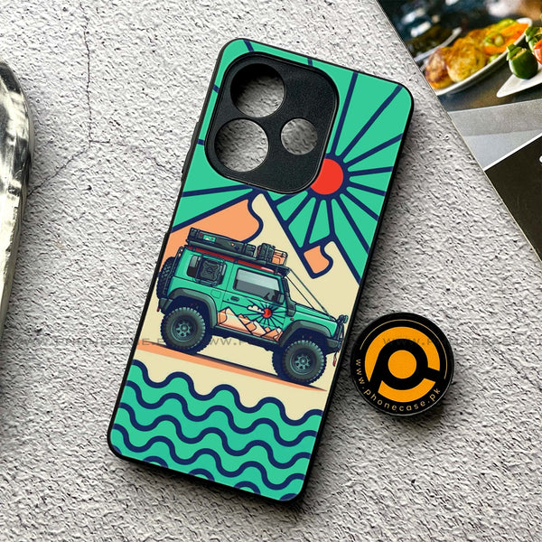 Oppo A5 Pro  - Suzuki Jimny Design - Premium Printed Metal soft Bumper shock Proof Case