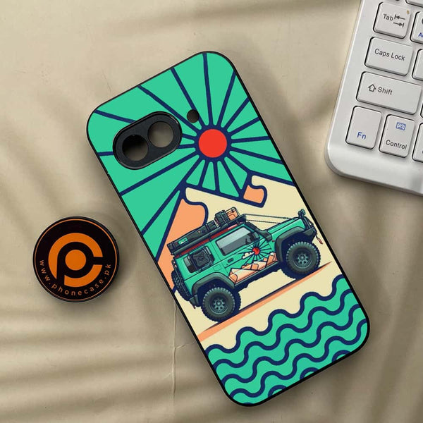 Google Pixel 9a - Suzuki Jimny Design - Premium Metal Printed soft Bumper Shock Proof Case