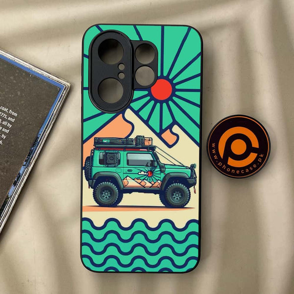 Vivo X200 FE - Suzuki Jimny Design - Premium Metal Printed soft Bumper Shock Proof Case
