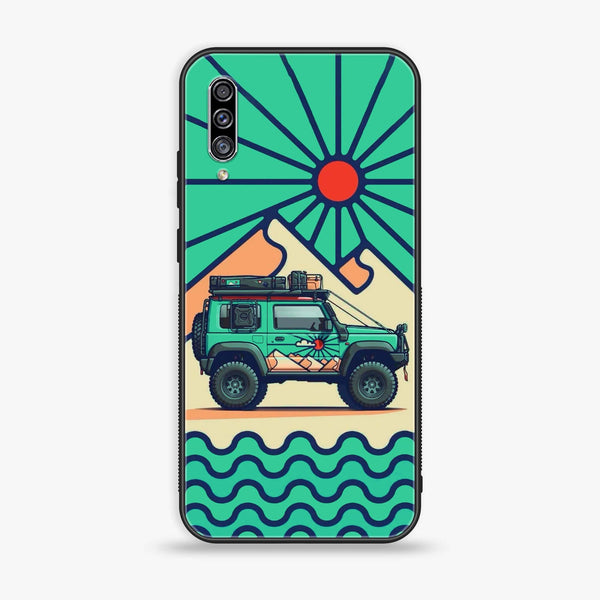 Galaxy A50 - Suzuki Jimny Design - Premium Printed Glass soft Bumper shock Proof Case