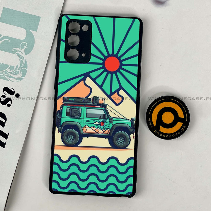 Samsung Galaxy Note 20 - Suzuki Jimny Design - Premium Printed Glass soft Bumper Shock Proof Case
