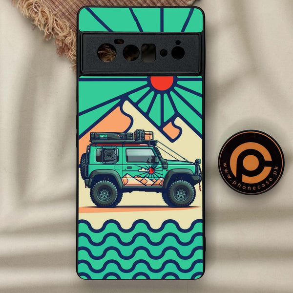 Google Pixel 6 Pro - Suzuki Jimny Design - Premium Metal Printed soft Bumper Shock Proof Case CS-11257