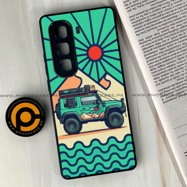 Infinix Hot 50 Pro Plus - Suzuki Jimny Design - Premium Printed Glass soft Bumper Shock Proof Case