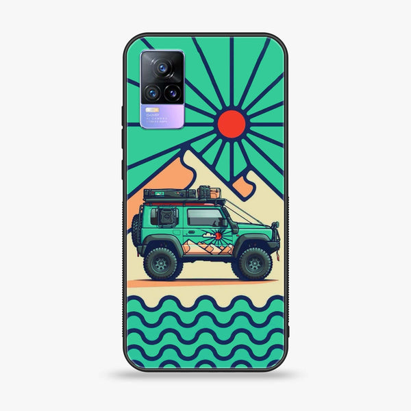 Vivo V21e - Suzuki Jimny Design - Premium Printed Glass soft Bumper Shock Proof Case