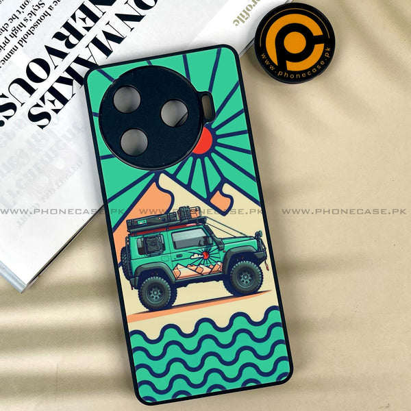 Tecno Camon 30 Pro 5G - Suzuki Jimny Design -  Premium Printed Metal soft Bumper shock Proof Case