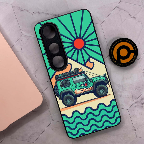 Vivo V50 Lite - Suzuki Jimny Design - Premium Metal Printed soft Bumper shock Proof Case