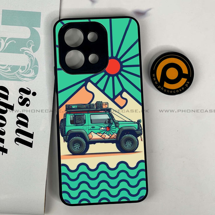 Vivo Y28 - Suzuki Jimny Design - Premium Printed Glass soft Bumper shock Proof Case