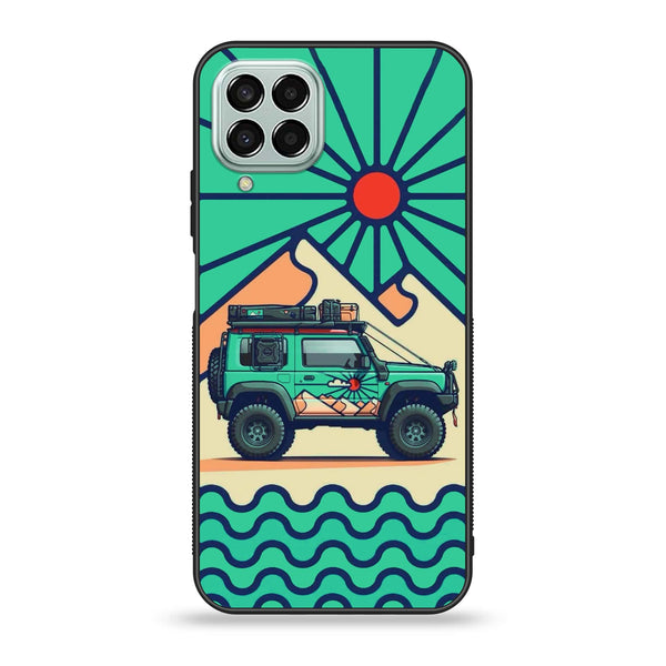 Samsung Galaxy M33 - Suzuki Jimny Design - Premium Printed Glass soft Bumper Shock Proof Case
