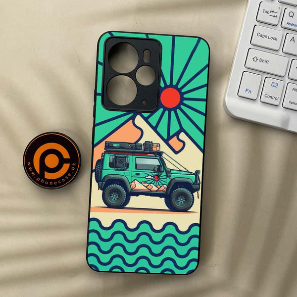 Realme 14T 5G - Suzuki Jimny Design - Premium Metal Printed soft Bumper Shock Proof Case