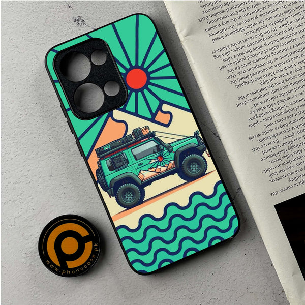 Oppo Reno 13 - Suzuki Jimny Design - Premium Metal Printed Soft Bumper Shockproof Case