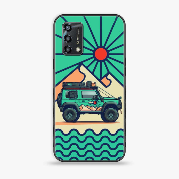 Oppo A95 - Suzuki Jimny Design - Premium Printed Glass soft Bumper Shock Proof Case