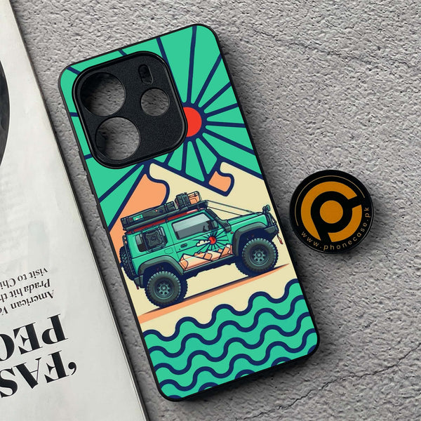 Xiaomi Redmi Note 14 - Suzuki Jimny Design - Premium Printed Glass soft Bumper Shock Proof Case