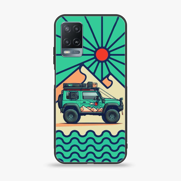 OPPO A54 - Suzuki Jimny Design - Premium Printed Glass soft Bumper Shock Proof Case