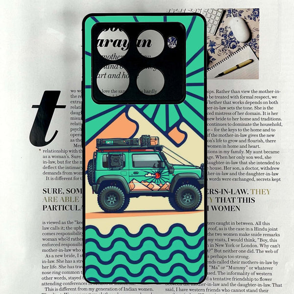 Infinix Note 40 Pro Plus - Suzuki Jimny Design - Premium Metal Printed soft Bumper shock Proof Case