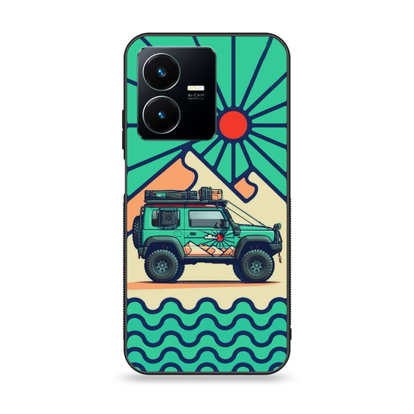 Vivo Y22 - Suzuki Jimny Design - Premium Printed Glass soft Bumper Shock Proof Case