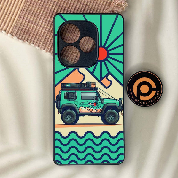 Realme GT 6 - Suzuki Jimny Design - Premium Metal Printed soft Bumper shock Proof Case