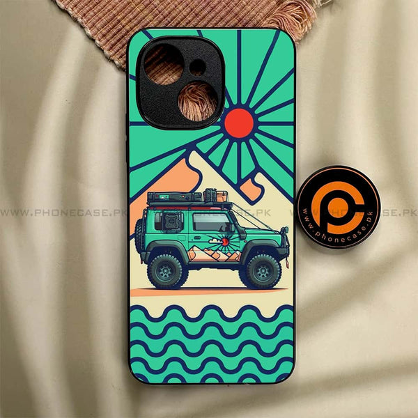 Tecno Spark 40C - Suzuki Jimny Design - Premium Metal Printed soft Bumper shock Proof Case