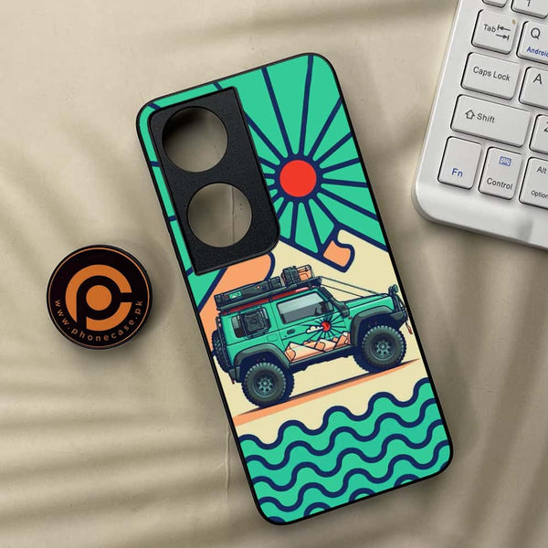Honor x7b - Suzuki Jimny Design - Premium Metal Printed soft Bumper shock Proof Case