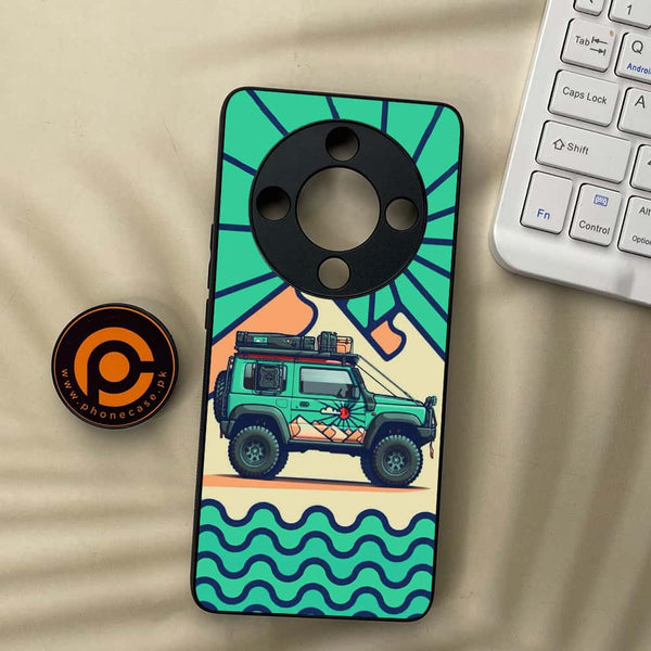 Honor x9b 5G - Suzuki Jimny Design - Premium Metal Printed soft Bumper shock Proof Case