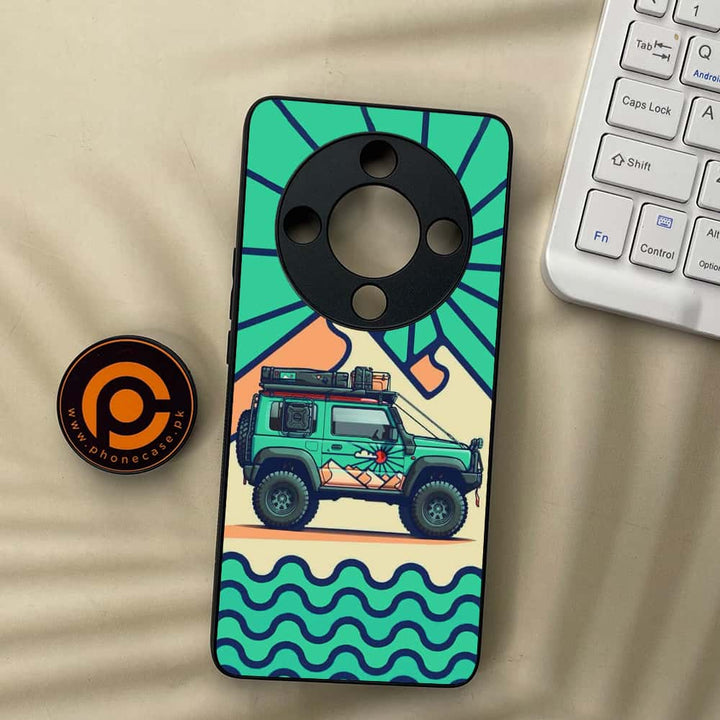 Honor x9b 5G - Suzuki Jimny Design - Premium Metal Printed soft Bumper shock Proof Case