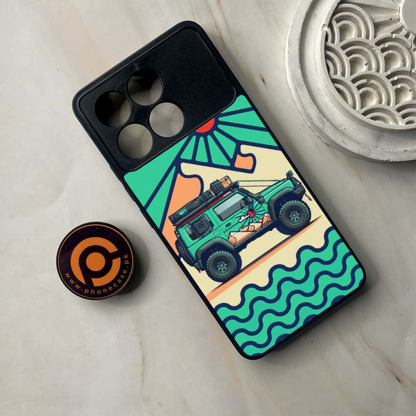 Xiaomi Poco F6 Pro - Suzuki Jimny Design - Premium Metal Printed soft Bumper shock Proof Case