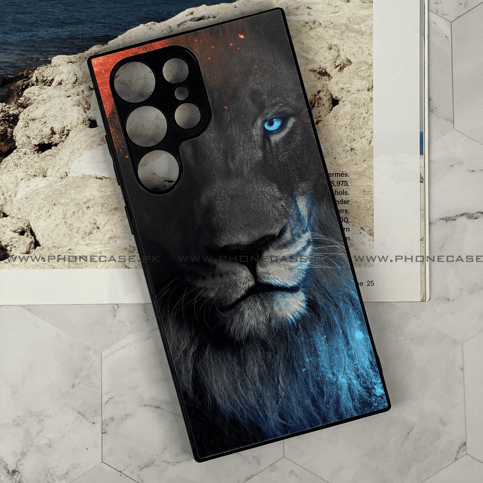 Galaxy S21 Ultra -Tiger  Series - Premium Metal Printed soft Bumper shock Proof Case