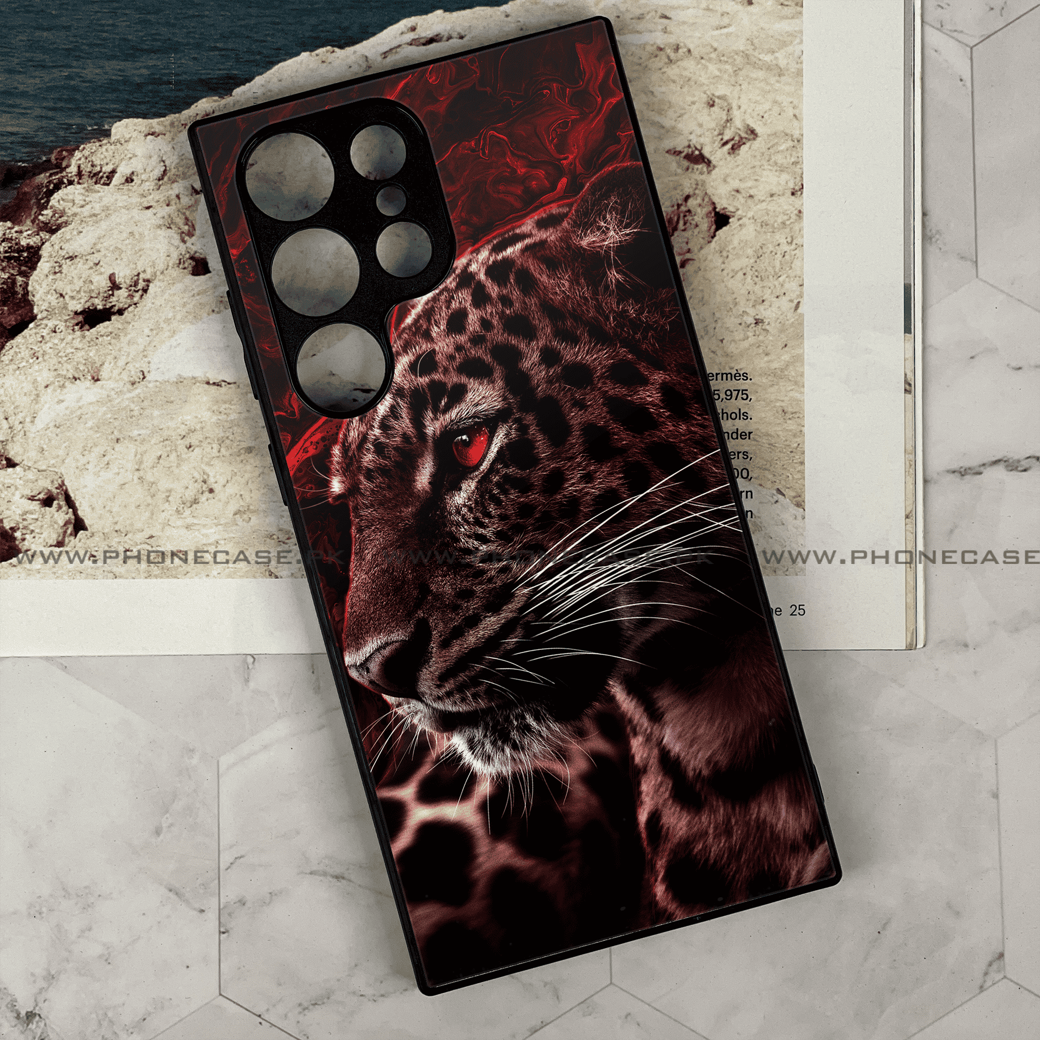 Galaxy S21 Ultra -Tiger  Series - Premium Metal Printed soft Bumper shock Proof Case
