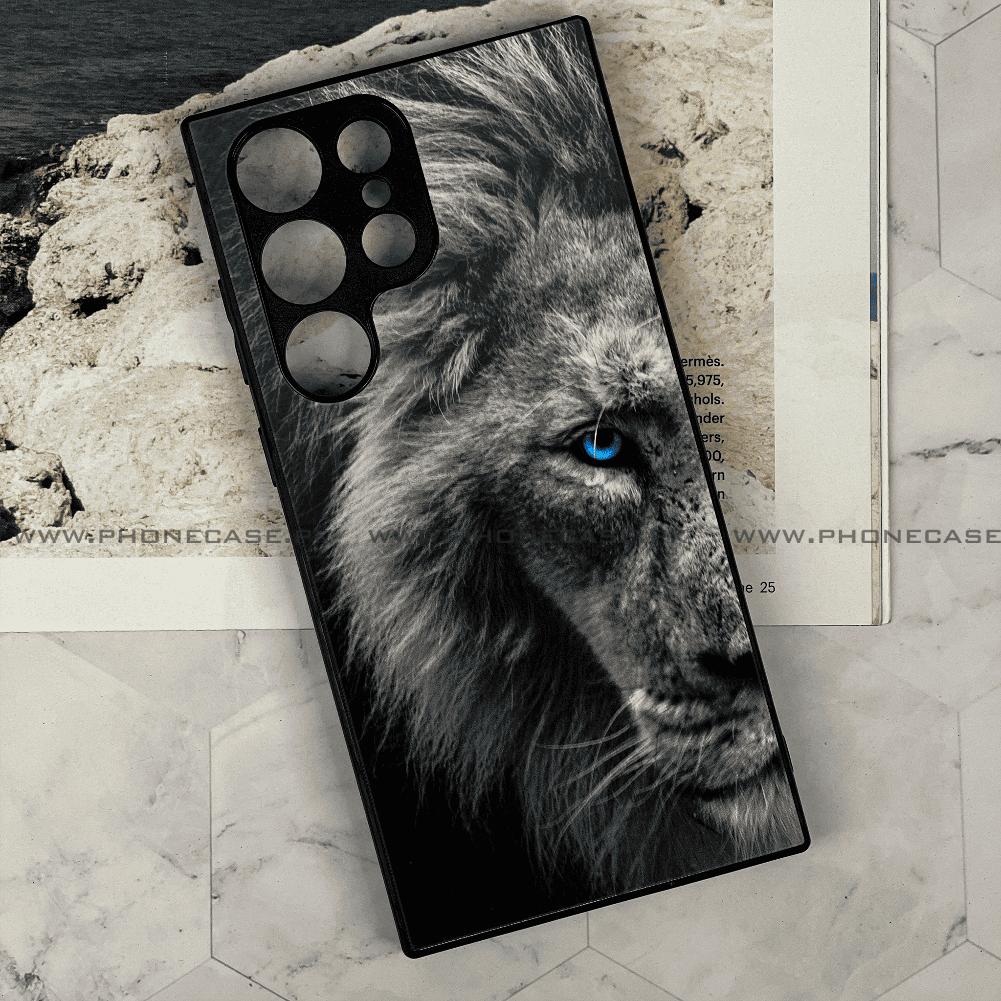 Galaxy S21 Ultra -Tiger  Series - Premium Metal Printed soft Bumper shock Proof Case